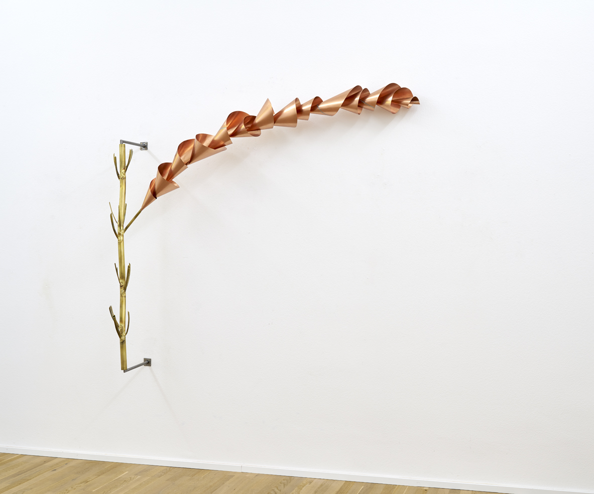 Touch of Spiral  Branch - brass, copper, iron  - 2014 - 180 x 190 x 35 cm 